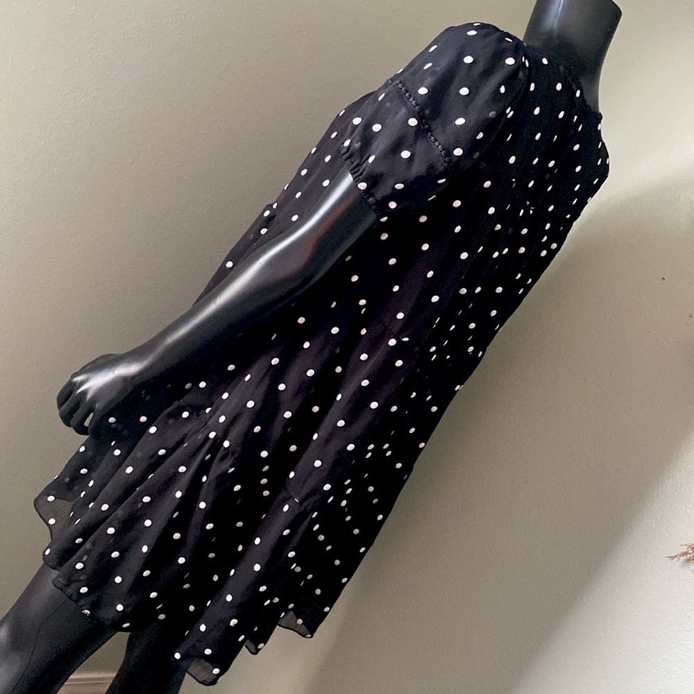 Altar'd State Black and White Sheer Polka Dot Dress - Picture 7 of 13